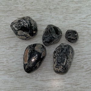 Lot of five Apache tears obsidian