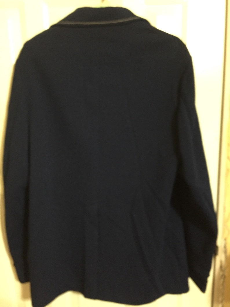 vintage 1970s leisure suit jacket Navy blue size 44 Jantzen