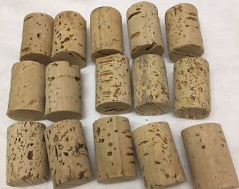 lot of 15 unused untapered corks for crafts