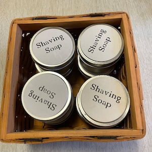 Tin of shaving soap