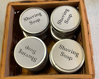 Tin of shaving soap
