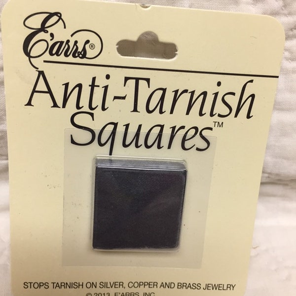 Anti tarnish squares for silver copper and brass jewelry
