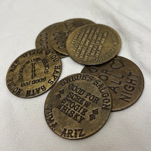 souvenir token saloon tokens wild west brothel