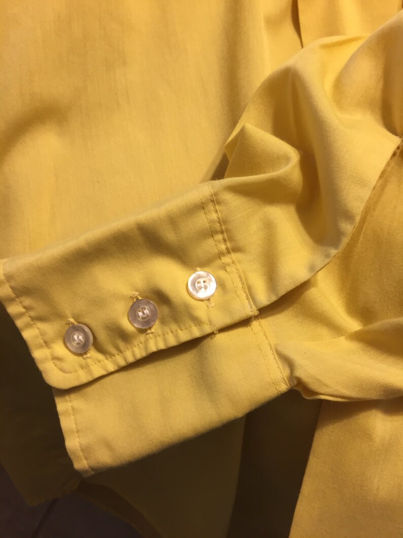 vintage Gino Big /& Tall yellow shirt long sleeve tall 17 38 Sanforized