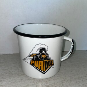 Vintage enamel mug  Purdue