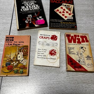 Lotto di cinque libri sul gioco d'azzardo
