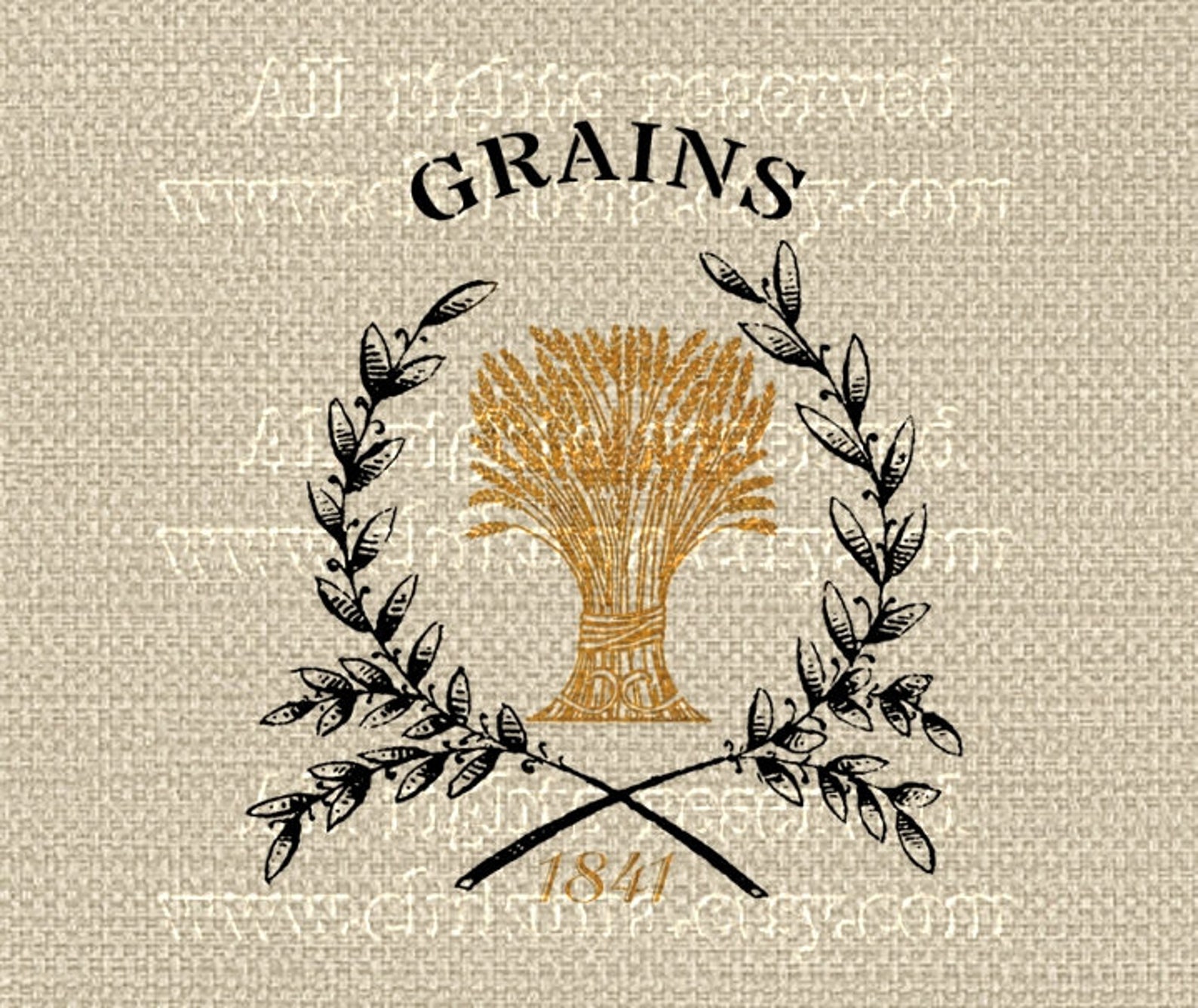 Antique French Grains Large Single Image Vintage Print on Etsy
