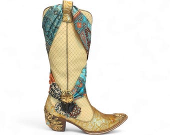 Bottes western en python Vicini vintage Giuseppe Zanotti | UE 38,5 | 8,5 États-Unis