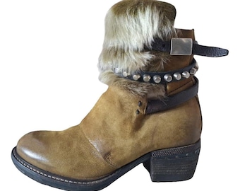 A.S.98 - Bottes fourrées moutarde | UE-37 | États-Unis 7