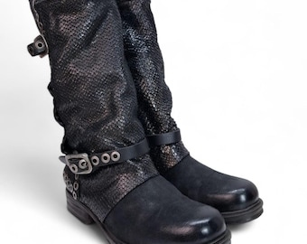 Bottes de motard en cuir A.S.98 | UE 38 | États-Unis 8
