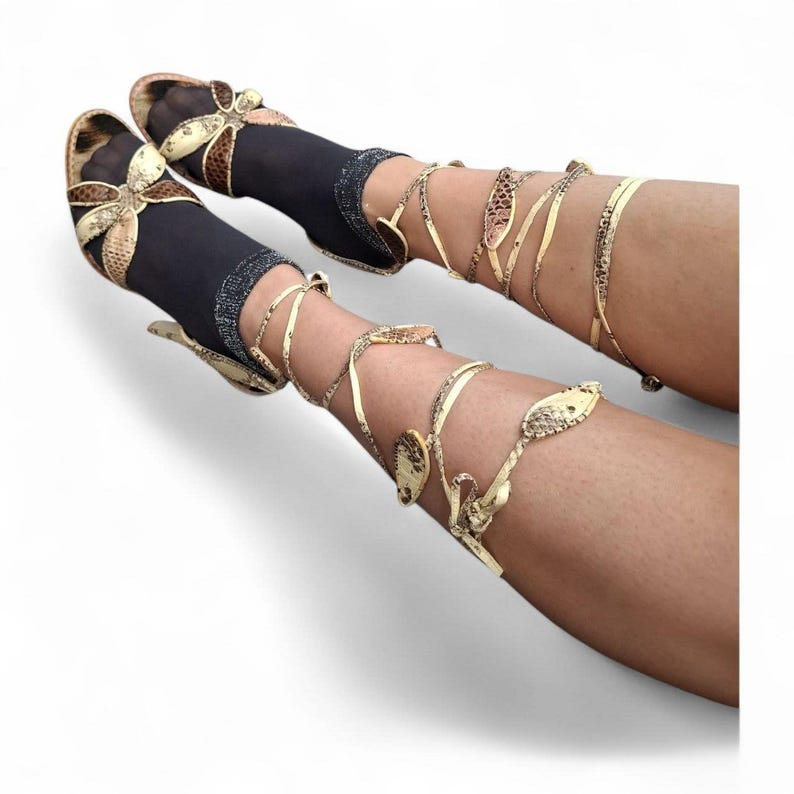 Roberto Cavalli Multicolor Python Leather Ankle Wrap Slingback Sandals | EU 37 | image 4