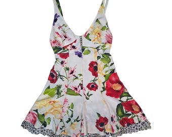 Roberto Cavalli Vintage Floral Silk Dress | S