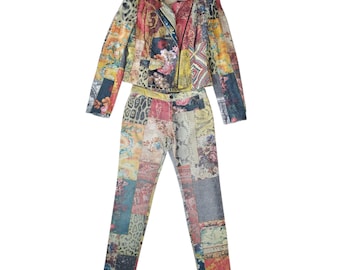 Vintage Roberto Cavalli Y2K Blazer and Trousers Set | S