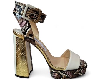 Chaussures à talons compensées en python Jimmy Choo | UE 39 | États-Unis 9