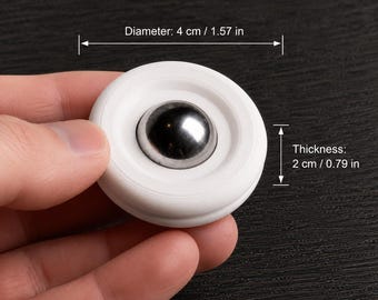 Rolling Ball Fidget Coin STL File, Pocket Sensory Toy, 3D Print Digital Download