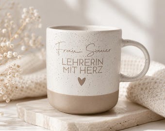 Lehrerin Geschenk Tasse - Abschiedsgeschenk Lehrerin - Geschenk Lehrerin - Lehrerin mit Herz