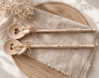 Kochlöffel Hochzeit - Kochlöffel personalisiert - Hochzeit Geschenke für das Brautpaar - Hochzeitsgeschenk - Geldgeschenk Hochzeit