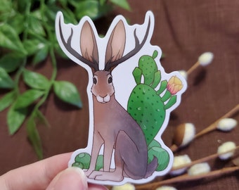 Jackalope Vinyl Sticker