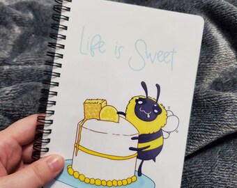 Cute Bee Notebook Journal 5x7