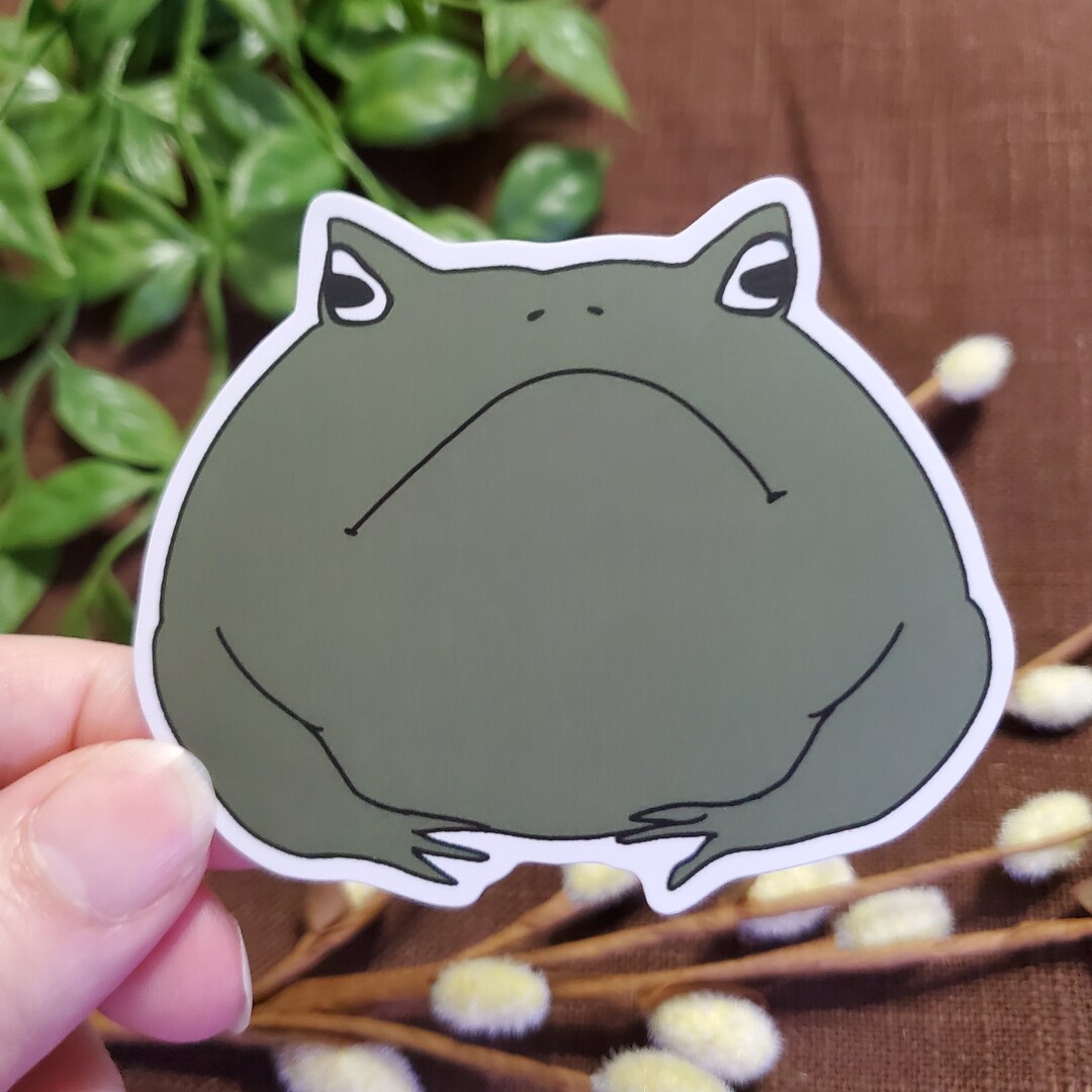 Grumpy Toad Sticker - Etsy