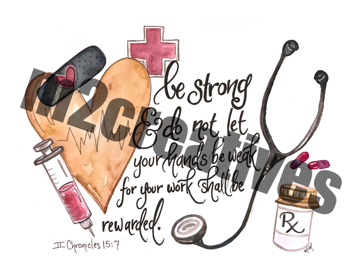 Medical Bible Verse DIGITAL DOWNLOAD Healthcare Worker Etsy