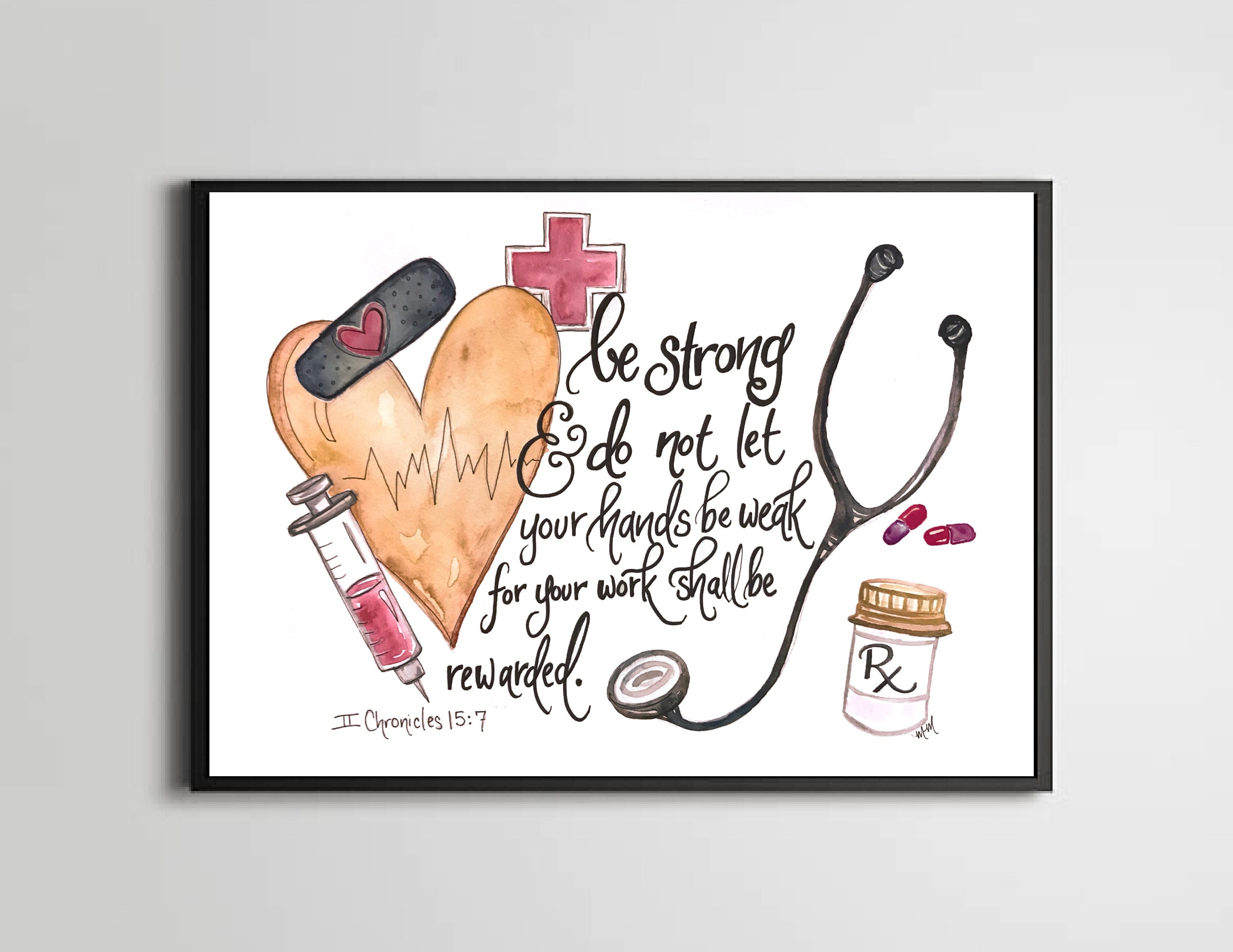 Medical Bible Verse DIGITAL DOWNLOAD Healthcare Worker Etsy