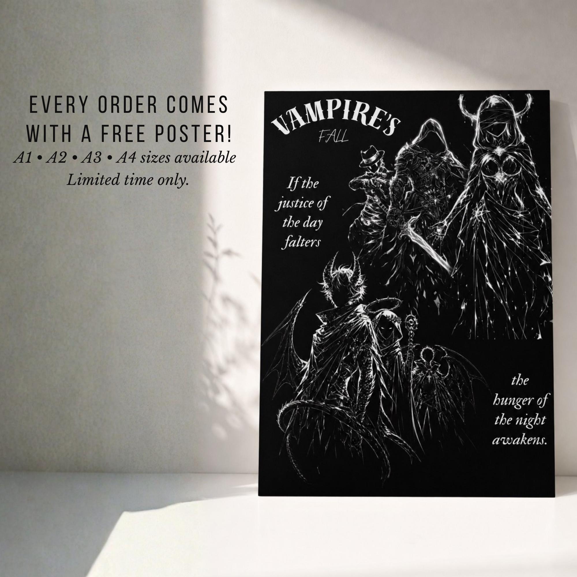 Werewolf Card.pdf Vampire’s Fall Printable Werewolf Party Game | 20 Role Cards, Dark ...