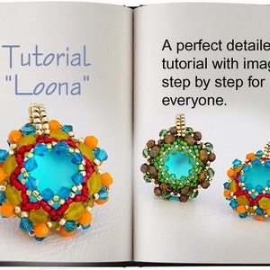 Jewelry tutorial .... Loona... Beautiful  pendant with great Lunasoft  cabochon.