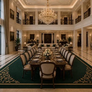 Emerald Green Hand Tufted Rug Luxury Area Rug Gold Border Living Room