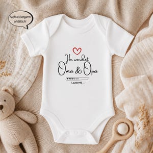 Personlig babybody - Graviditetsöverraskning för mormor och morfar - Olika designer | Faster | Farbror | Tillverkad av 100 % ekologisk bomull