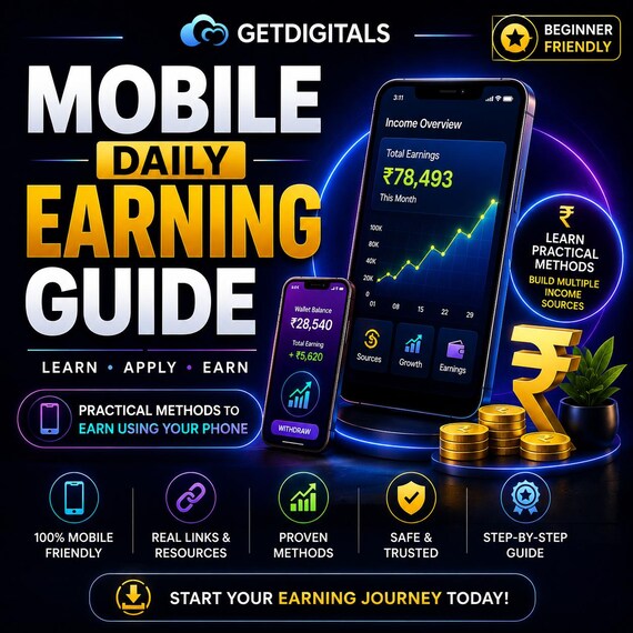 Mobile Earning Guide | Beginner Online Income Methods PDF