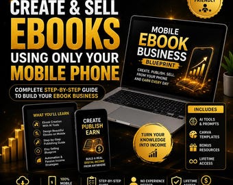 Guía de negocios para móviles (libro electrónico) / Plan de ingresos con IA (PDF) / Aprende a crear y vender productos digitales