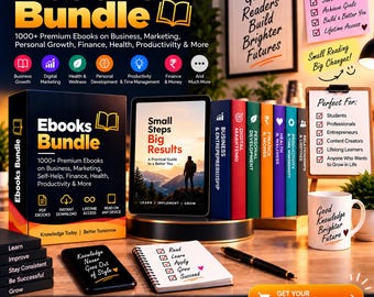 Paquete de más de 1000 libros electrónicos sobre negocios, desarrollo personal, finanzas y productividad (descarga digital).