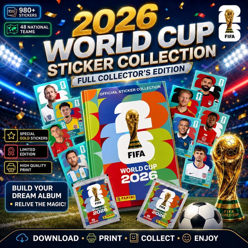 Fifa 2026 Stickers - Etsy