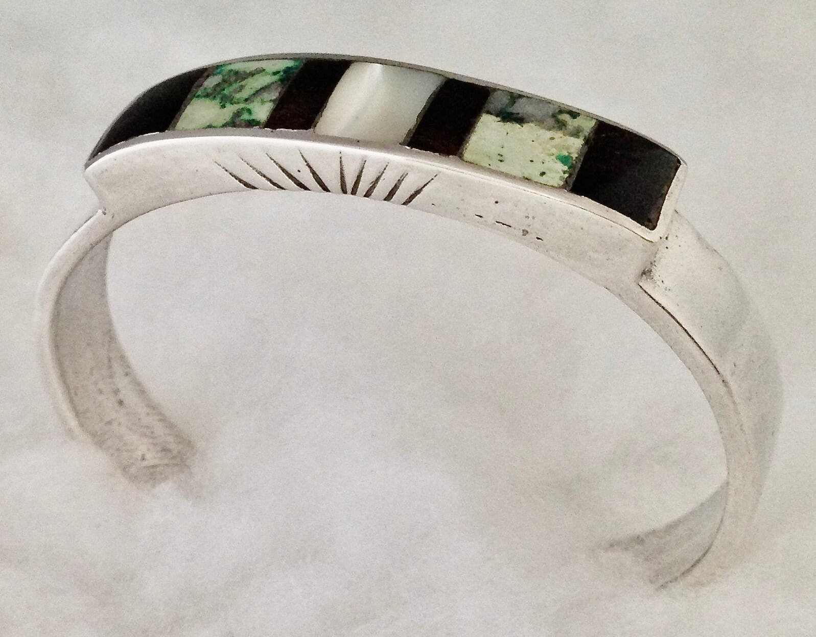 Important Vintage Native American Navajo Geneva Ramone Rare Turquoise Sterling Silver Bracelet Important Vintage Native American Navajo Geneva Ramone Rare Turquoise Sterling Silver Bracelet