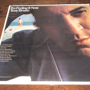 Tony Bruno &quot;I&#39;m Feeling It Now&quot; Vintage Vinyl Lp Capitol Records ST-2930  Released In 1969 Entertainer, Composer and Songwriting Crooner