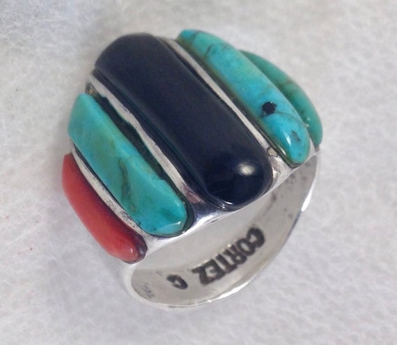 Cortez Turquoise Extremely Rare Vintage Native American Navajo Sterling Silver Bracelet Cortez Turquoise Extremely Rare Vintage Native American Navajo Sterling Silver Bracelet
