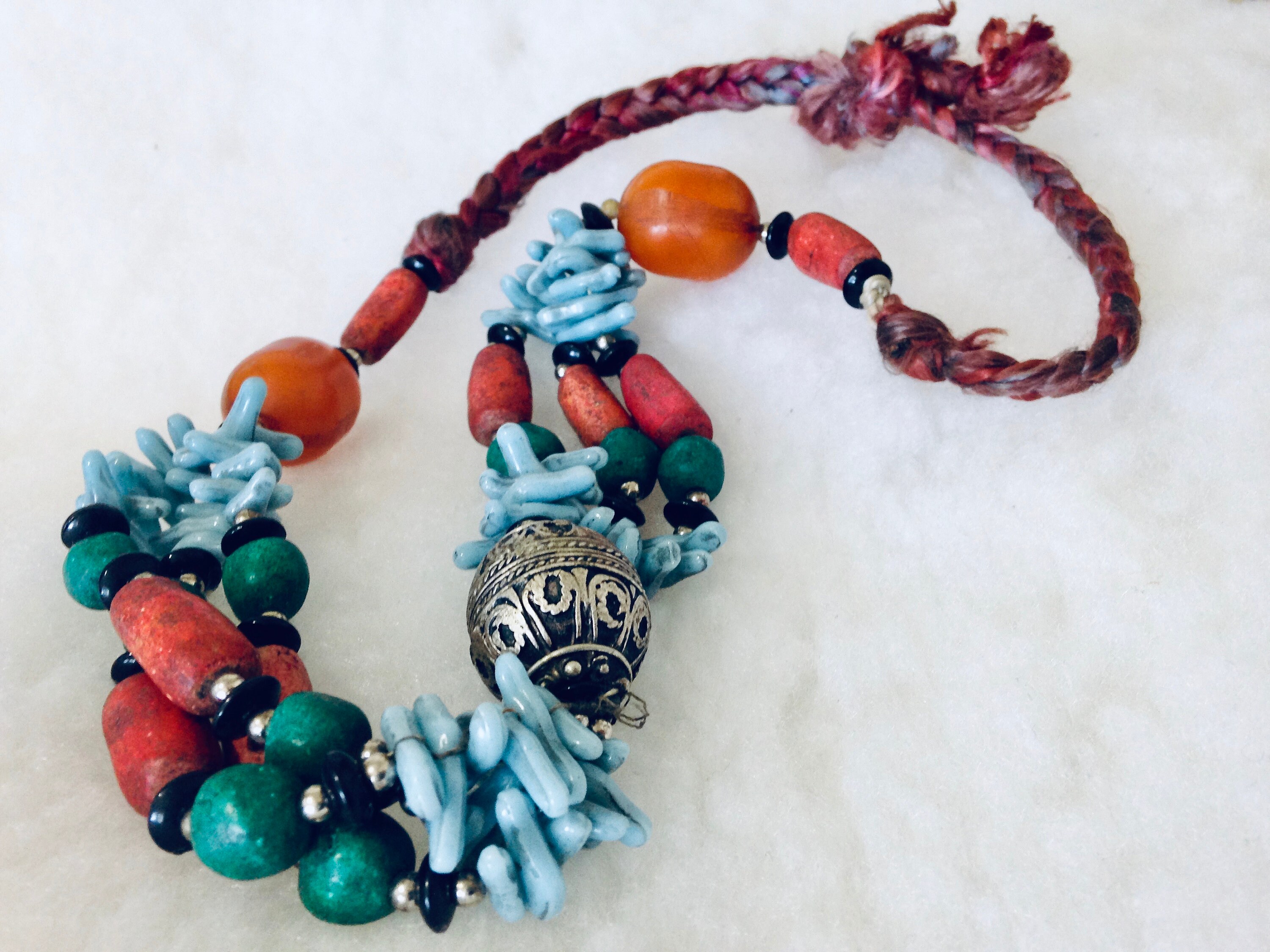 Important Vintage Navajo Squaw Tie Old Turquoise Native American Jewelry Necklace Old Important Vintage Navajo Squaw Tie Old Turquoise Native American Jewelry Necklace Old