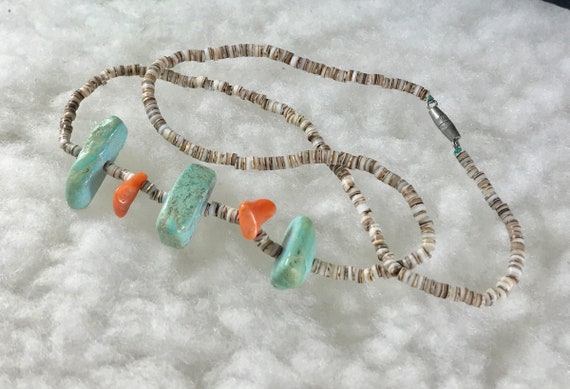 Gorgy Vintage Santo Domingo Turquoise Amethyst Necklace Gorgy Vintage Santo Domingo Turquoise Amethyst Necklace