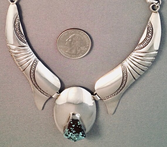 Shirley Bahe Wing Choker Necklace Indian Mt Turqu… - image 10