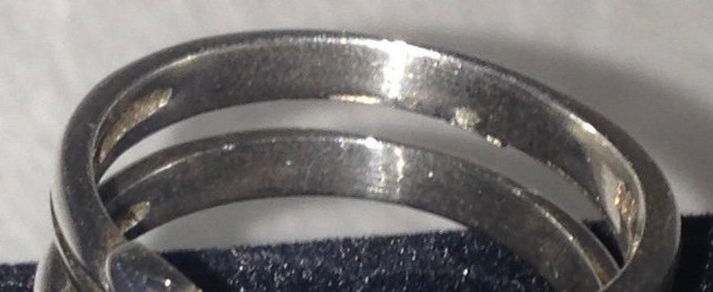 Crossover Double Band Ring 925 Sterling Silver Southwestern Artisan Crafted Vintage 1980/'s Signed