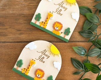 Safari Animal Baby Shower Magnets, Jungle baby shower favors, Zoo Animal Baby Shower Magnets Favors for Guests