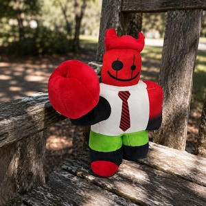 Roblox Forsaken c00lkidd Plush - Weirdly Strict Dad Skin Toy - Red Devil Hacker Stuffed Animal - Team c00lkidd Stuffed Doll Gamer Gift