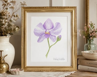Quiet Resilience - Original Orchid Watercolor