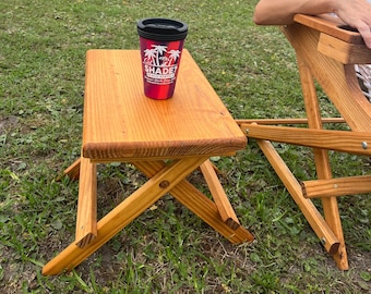 Folding Footrest Side Table