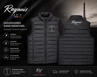 Doudoune Sans Manches Rayanis Paris – Logo côté cœur & Signature Nuque – Style Minimaliste Unisexe