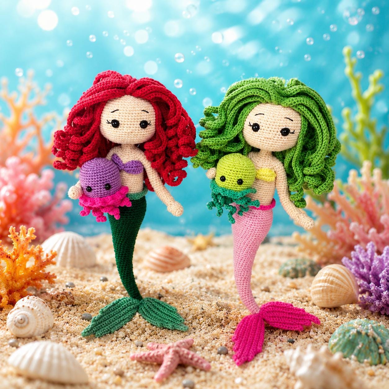 30 Mermaid Crochet Patterns: Amigurumi Dolls, Pocket Mermaids, and Creative Sea-Inspired... 13 Cute Ocean Princess Mermaid Pattern