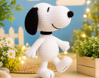 Classic Beagle Crochet Pattern PDF – Cute Dog & Bird Amigurumi Plush Tutorial – Beginner Friendly Crochet Toy Pattern – English PDF