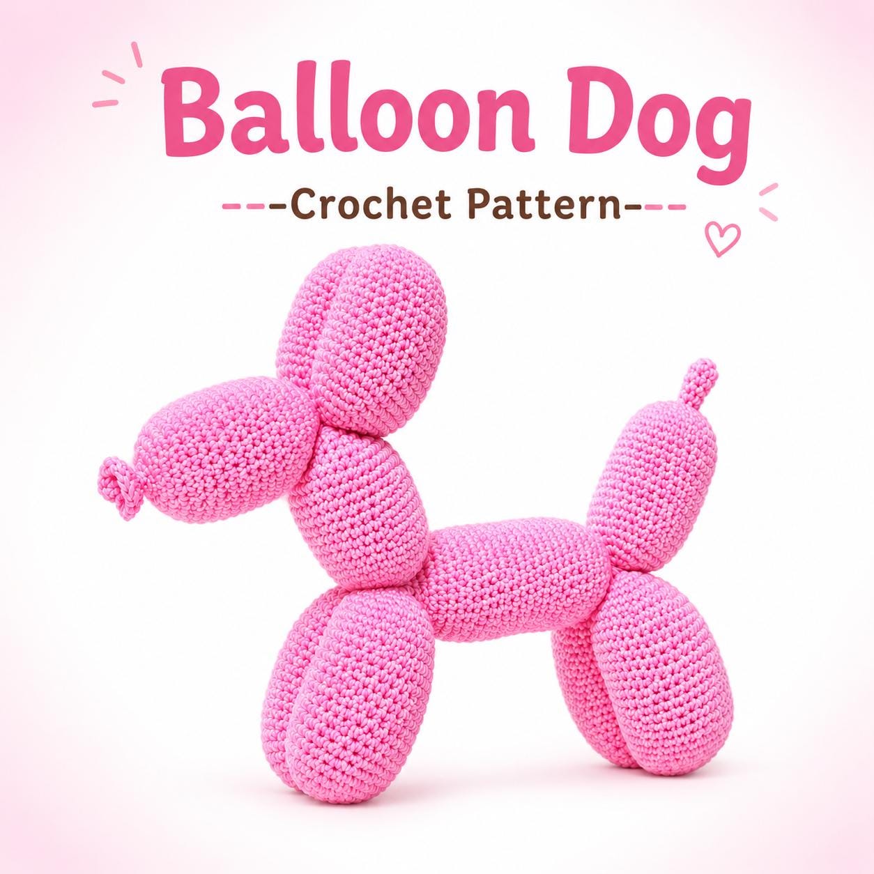30 Balloon Dog Crochet Patterns for Adorable Toys, Decor, and Gifts 9 Balloon Dog Puppy Amigurumi Crochet Pattern PDF