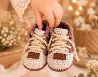 Crochet Baby Sneakers Pattern PDF | Easy Newborn Booties Tutorial | Baby Shoes Crochet Pattern | 0–12 Months Instant Download